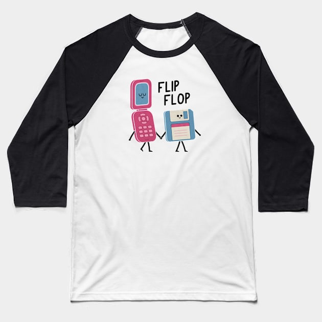 Flip Flop Baseball T-Shirt by HandsOffMyDinosaur